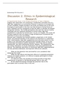 PUBH6035 Module 4 Discussion 2; Ethics in Epidemiological Research