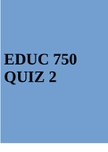 EDUC 750 QUIZ 2