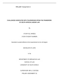 RRLLB81 ASSIGNMENT 2 CHALLENGES ASSOCIATED WITH TELEWORKING WITHIN THE FRAMEWORK OF SOUTH AFRICAN LABOUR LAW  SEMESTER 1 2022