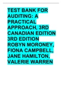 Test Bank for Auditing: A Practical Approach, 3rd Canadian Edition 3rd Edition