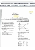 Microeconomic 238: Intro To Microeconomics Practice Questions100 % Correct With Answers Rated A+ Download