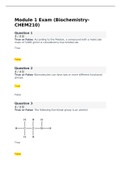 portage learning - biochemistry - chem210- exam1