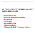 ATI COMPREHENSIVE EXIT EXAM STUDY GUIDE  - 2020/2021   