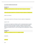 NR 601 Quiz 5  MATURE AND AGING ADULT-Week 6 DE QS 106 Endocrine and Metabolic Problems and Urgent Care Issues,  Chamberlain College of Nursing