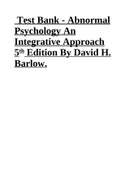 Abnormal Psychology An Integrative Approach.