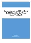 Basic Anatomy and Physiology, 2nd Edition Martin Caon, Exam Test Bank |2400 Multiple Choice Q&A