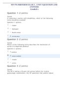 MN 576 MIDTERM EXAM 2 – UNIT 5 QUESTION AND ANSWERS  Graded A