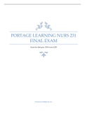 PORTAGE LEARNING NURS 231 Pathophysiology FINAL EXAM