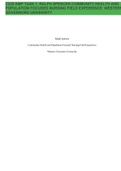 C229 KMP TASK 1 RALPH SPENCER COMMUNITY HEALTH AND POPULATION FOCUSED NURSING FIELD EXPERIENCE WESTERN GOVERNORS UNIVERSITY
