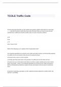 TCOLE Traffic Code Exam Questions and Answers