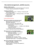 recreatiemanagement - wildlife tourism