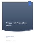 NR 222 Test Preparation Exam 1