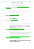 NUR2180 Module 4 Quiz Physical Assessment Module 4 Quiz Study Guide