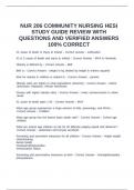 NUR 206 COMMUNITY NURSING HESI STUDY GUIDE REVIEW WITH QUESTIONS AND VERIFIED ANSWERS 100.docx