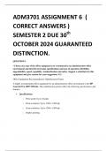 ADM3701 ASSIGNMENT 6 ( CORRECT ANSWERS ) SEMESTER 2 DUE 30th OCTOBER 2024 GUARANTEED DISTINCTION.