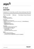 AQA A-level HISTORY Component 2F The Sun King: Louis XIV, France and Europe, 1643–1715 7042/2F June 2024