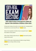 SAFe Agile Product Management (APM) 84 Quizzes with Definitive Solutions 2024-2025.  Driving product strategy and execution, communicating vision, managing program backlog all have to do with what APM area? - Answer: Feasible  What are the 2 populations o