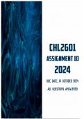 CHL2601 Assignment 10 2024 | Due 10 October 2024