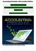 Solution Manual for Accounting Principles Volume 1 & Volume 2, 9th Canadian Edition Jerry J. Weygandt, Verified Chapters 1 - 20, Complete Newest Version