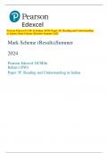 Pearson Edexcel GCSE In Italian (1IN0) Paper 3F: Reading and Understanding  in Italian Mark Scheme (Results) Summer 2024