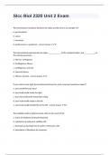 Slcc Biol 2320 Unit 2 Exam with complete solutions