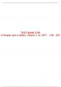 Test Bank For A People and a Nation, Volume I: to 1877 - 11th - 2019 All Chapters - 9781337402729