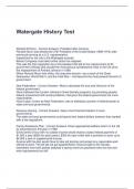 Watergate History Test with complete solutions