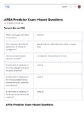 NR 509 & NR 603  APEA PREDICTOR EXAM  & EXAM HEENT