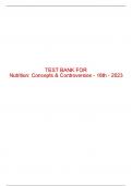 Test Bank For Nutrition: Concepts & Controversies - 16th - 2023 All Chapters - 9780357727614