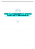 VTNE PRACTICE QUESTIONS UPDATED  2024 WITH ACCURATE ANSWERS