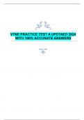 VTNE PRACTICE TEST A UPDTAED 2024  WITH 100% ACCURATE ANSWERS