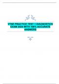 VTNE PRACTICE TEST 1 DIAGNOSTICS  EXAM 2024 WITH 100% ACCURATE  ANSWERS 