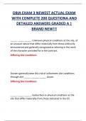 DBIA EXAM 3 NEWEST ACTUAL EXAM  WITH COMPLETE 200 QUESTIONA AND  DETAILED ANSWERS GRADED A |  BRAND NEW!!! 