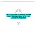 LIMITED SCOPE OF RADIOGRAPHY  PRACTICE EXAM 2024 WITH 100%  ACCURATE ANSWERS