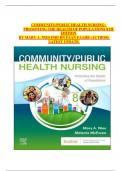 COMMUNITY/PUBLIC HEALTH NURSING: PROMOTING THE HEALTH OF POPULATIONS 8TH EDITION BY MARY A. NIES PHD RN FAAN FAAHB (AUTHOR) LATEST UPDATE.