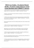 HESI Case Studies - Psychiatric/Mental  Health - Psychosis (Adam Monroe) Actual  Exam Questions and CORRECT Answers