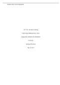 ACC 645: Advanced Auditing Final Project Milestone One: Client Engagement Southern New Hampshire University