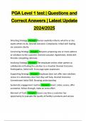 PGA Level 1 test | Questions and Correct Answers | Latest Update 2024/2025