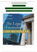 Solution Manual For The Legal Environment of Business, 14th Edition by Roger E. Meiners, Verified Chapters 1 - 22 Complete, Newest Version