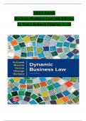 TEST BANK For Dynamic Business Law 6th Edition by Kubasek, Browne, Herron, Dhooge and Barkacs, Chapters 1 - 52, Complete Newest Version