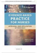 Test bank for Evidence-Based Practice for Nurses: Appraisal and Application of Research 5th Edition by Nola A. Schmidt 2024 perfect solution