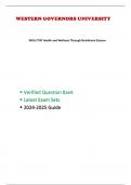 WGU C787 Health and Wellness Through Nutritional Science Verified Question Bank Latest Exam Sets 2024-2025 Guide