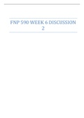 FNP 590 WEEK 6 DISCUSSION 2| VERIFIED SOLUTION 