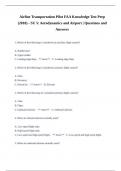 Airline Transportation Pilot FAA Knowledge Test Prep (2018) - SU 5: Aerodynamics and Airport | Questions and Answers