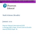 PEARSON EDEXCEL GCSE BIOLOGY PAPER 1B MARK SCHEME 2021