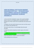 HESI MATERNAL EXIT EXAM NEWEST 2024-2025 WITH ALL 150 QUESTIONS AND CORRECT DETAILED ANSWERS (VERIFIED ANSWERS)| ALREADY GRADED A+