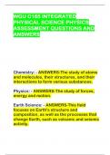 WGU C165 INTEGRATED PHYSICAL SCIENCE PHYSICS ASSESSMENT QUESTIONS AND ANSWERS