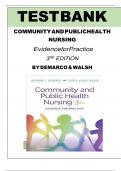 TEST BANK FOR COMMUNITY AND PUBLIC HEALTH NURSING Evidence for Practice 4TH EDITION BY ROSANNA DEMARCO 2024