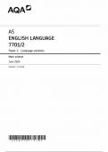 2024 AQA AS ENGLISH LANGUAGE PAPER 2 MARK SCHEME (7701/2: Language varieties)