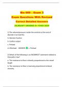 Bio 669 – Exam 3    Exam Questions With Revised   Correct Detailed Answers   |ALREADY GRADED A+ PASS 2024  